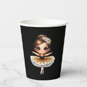 Cute Ballerina Pappbecher (Vorderseite)