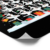 Cute Ballet Christmas Tree Dancer Women Girls Xmas Poster (Ecke)