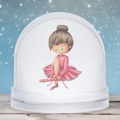 Cute Ballet Dancer Pink Tutu Schneekugeln