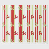 Cute Balloon Dog Pattern Red Green Stripe Party Geschenkpapier (Flach)