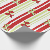 Cute Balloon Dog Pattern Red Green Stripe Party Geschenkpapier (Ecke)
