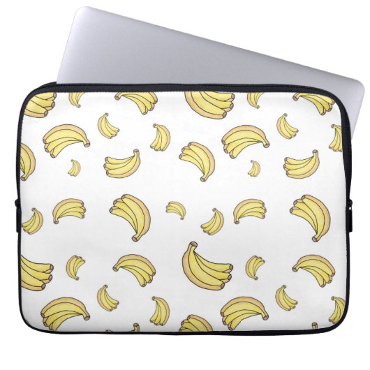 Cute Banana Pattern | Hand Drawn Banana Aesthetic  Laptopschutzhülle (Vorderseite)