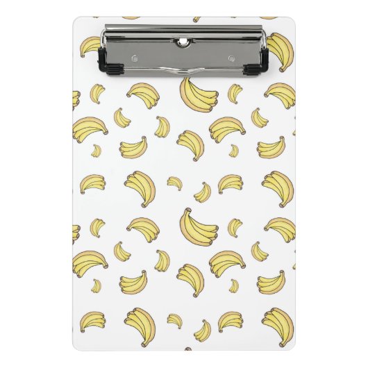 Cute Banana Pattern | Hand Drawn Banana Aesthetic  Mini Klemmbrett (Vorderseite)