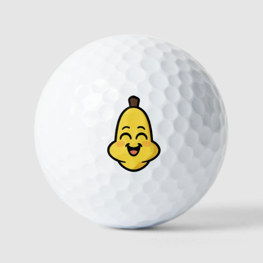 Cute Banini Banana Kawaii Character Art Golfball (Vorderseite)