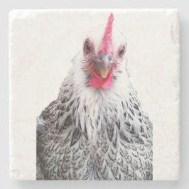 Cute Bantam Cochin Hen Photo Stone Coaster Steinuntersetzer