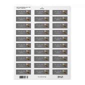 Cute Barn Owl Gray Return Address (Vorne)