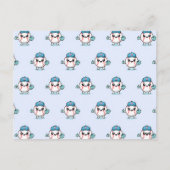 Cute Baseball Classroom Valentine Card Feiertagspostkarte (Rückseite)