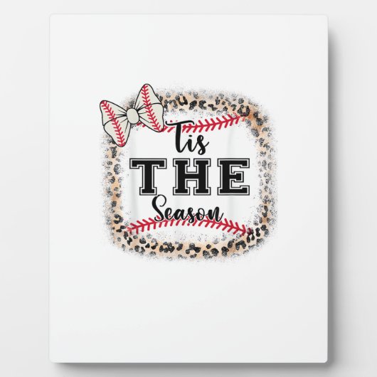 Cute Baseball Tis The Season Mom Sister Toddler Gi Fotoplatte (Vorderseite)