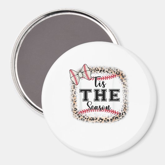 Cute Baseball Tis The Season Mom Sister Toddler Gi Magnet (Vorderseite/Rückseite)