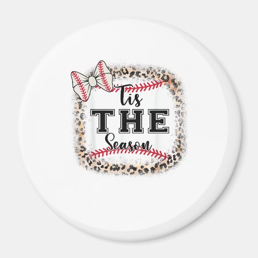 Cute Baseball Tis The Season Mom Sister Toddler Gi Magnet (Vorne)