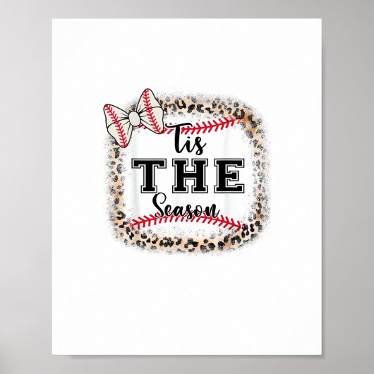 Cute Baseball Tis The Season Mom Sister Toddler Gi Poster (Vorne)