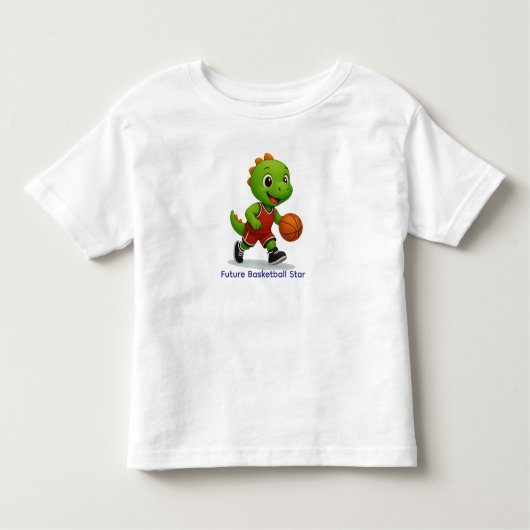 Cute Basketball Dino Shirt for toddlers (Vorderseite)