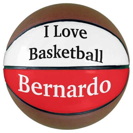 Cute Basketball Sports I Love Basketball Red (Vorderseite)