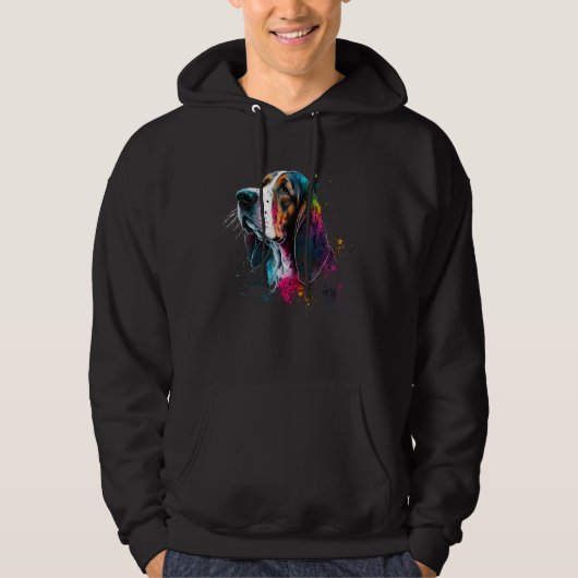 Cute Basset Hound Dog on Basset Hound 2 Hoodie (Vorderseite)