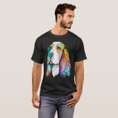 Cute Basset Hound Dog on Basset Hound T-Shirt (Vorne ganz)