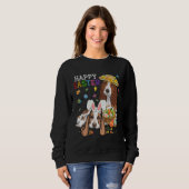 Cute Basset Hound Dogs Easter Egg Basket Happy Eas Sweatshirt (Vorne ganz)