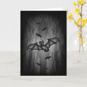 cute Bat Karte (Gelbe Blume)