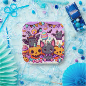 Cute bats halloween party pappteller (Party)