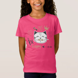 Cute Be Happy Cat T-Shirt