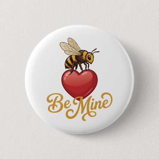 Cute Be Mine Honeycomb  Button (Vorderseite)