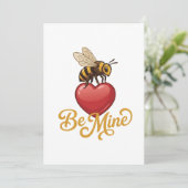 Cute Be Mine Honeycomb  Einladung (Stehend Vorderseite)