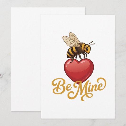 Cute Be Mine Honeycomb  Einladung (Vorne/Hinten)