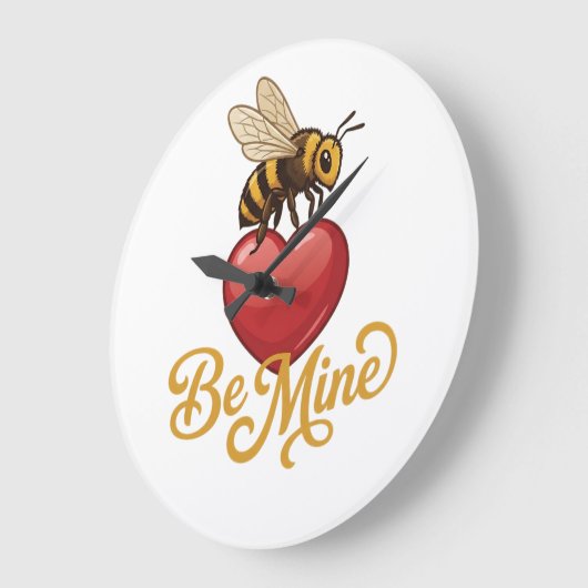 Cute Be Mine Honeycomb  Große Wanduhr (Winkel)