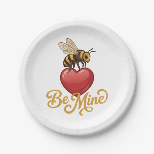 Cute Be Mine Honeycomb  Pappteller (Vorderseite)