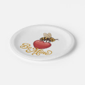 Cute Be Mine Honeycomb  Pappteller (Schrägansicht)