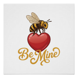 Cute Be Mine Honeycomb  Poster