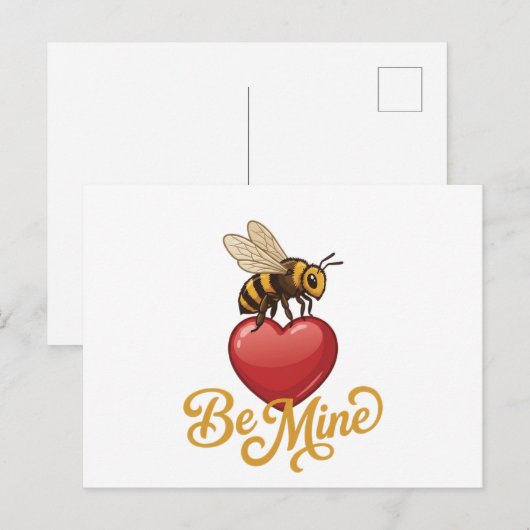 Cute Be Mine Honeycomb Postkarte (Vorne/Hinten)