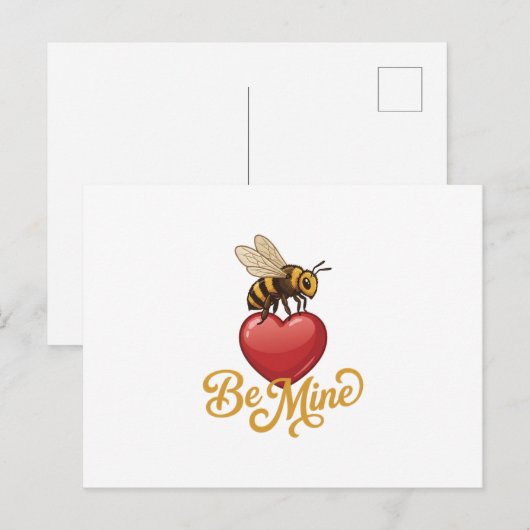 Cute Be Mine Honeycomb Postkarte (Vorne/Hinten)