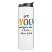Cute BE YOU! Inspirational quote Thermosbecher (Nach links gedreht)