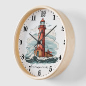 Cute Beach lighthouse lovers add name  Uhr (Winkel)