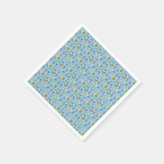 Cute beach pattern serviette (Ecke)