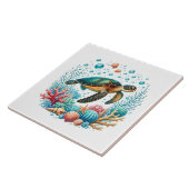 Cute beach sea turtle  fliese (Seite)