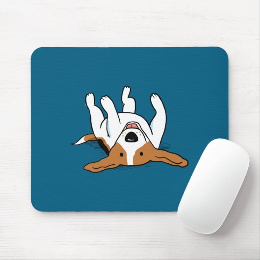 Cute Beagle Cartoon Dog Mousepad (Mit Mouse)