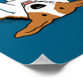 Cute Beagle Cartoon Dog Poster (Ecke)