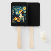 Cute beagle Dog Halloween Jack O Lantern Pumpkin F Fächer (Vorne und Hinten)