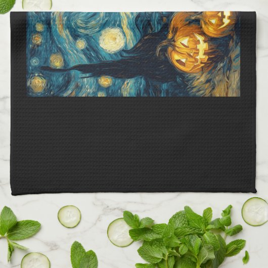 Cute beagle Dog Halloween Jack O Lantern Pumpkin F Geschirrtuch (Gefaltet)