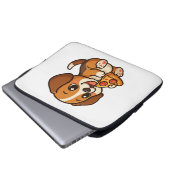 Cute beagle dog pizza pizza lovers cartoon laptopschutzhülle (Vorne Knopf)