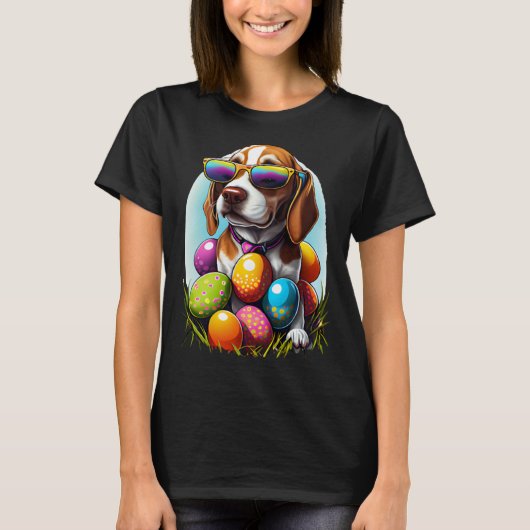 Cute Beagle Easter Eggs Dog Costume Womens Mens Ki T-Shirt (Vorderseite)