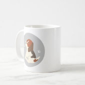 Cute beagle mug かわいいビーグルのイラストのマグカップ コーヒーマグカップ kaffeetasse (Vorderseite Links)