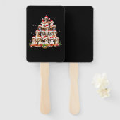 Cute Beagles Christmas Tree Dog Santa Xmas Tee Fun Fächer (Vorne und Hinten)