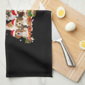 Cute Beagles Christmas Tree Dog Santa Xmas Tee Fun Geschirrtuch (Viertel Falte)