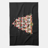 Cute Beagles Christmas Tree Dog Santa Xmas Tee Fun Geschirrtuch (Vertikal)