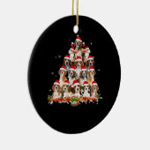 Cute Beagles Christmas Tree Dog Santa Xmas Tee Fun Keramik Ornament (Rechts)