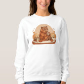 Cute Bear and Warm Autumn Vibes Art  Sweatshirt (Vorderseite)