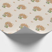 Cute Bear Barista Geschenkpapier (Ecke)