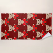 Cute Bear Beach Towel Strandtuch (Vorderseite)
